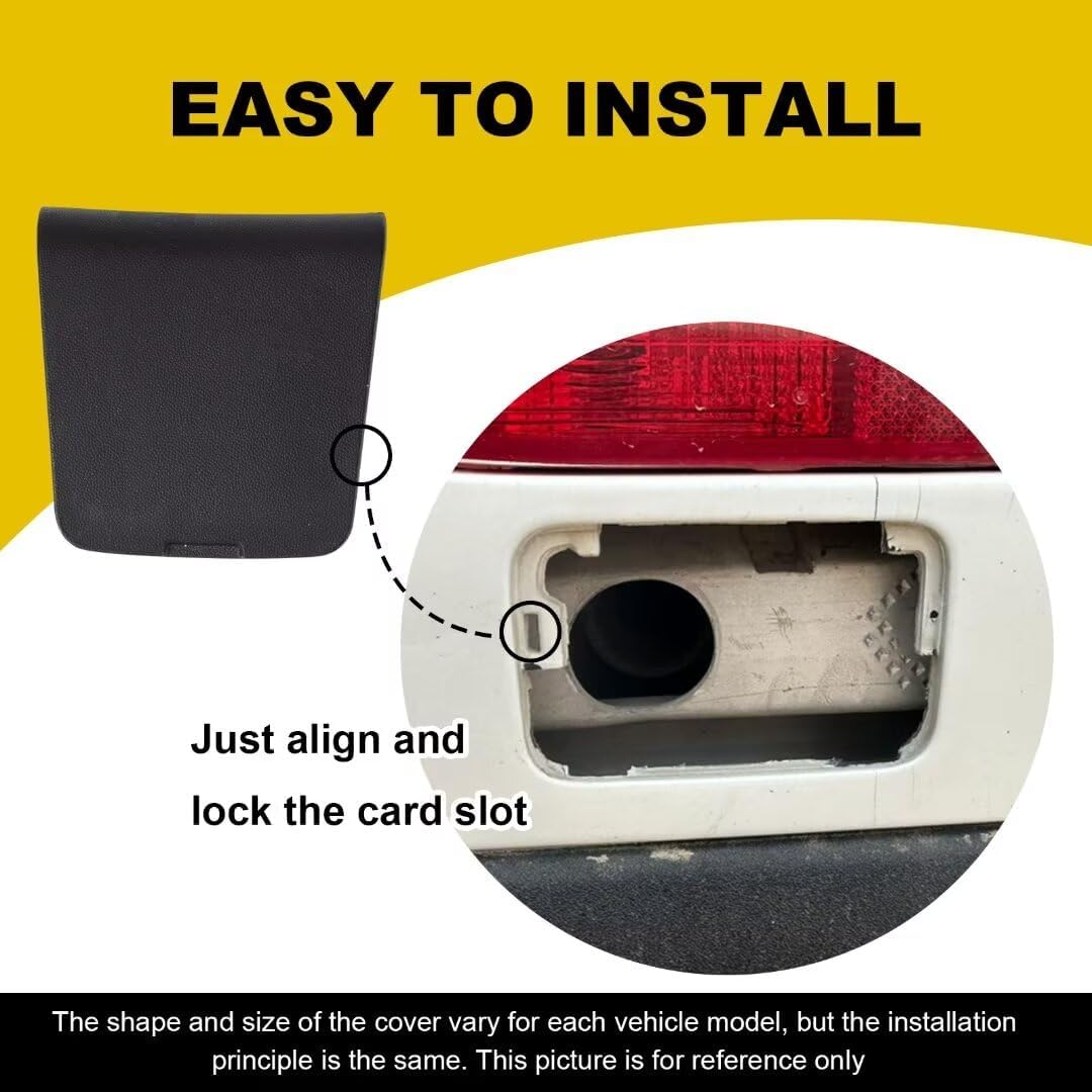 Car Rear Bumper Tow Hook Cover Compatible with Dodge Ram 1500 DT(New Body Style) 2019 2020 2021 2022 2023 2024 68299112AC Towing Eye Cap Right Passenger Side
