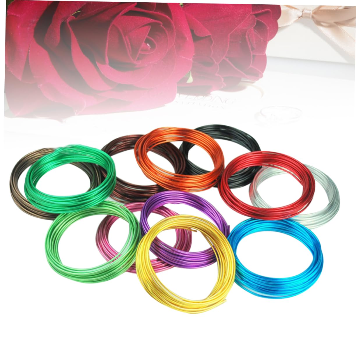 Operitacx 24pcs Mixed Aluminum Wire DIY Jewelry Making Kit for Necklace Bracelet Bead Crafting