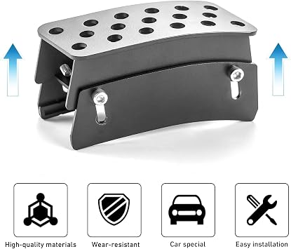 Linskip Gas Pedal Lift Extender Compatible with 2007-2017 Jeep Wrangler JK Accessories, Adjustable Foot Rest Accelerator Pad for Jeep JK Accessories(Black)