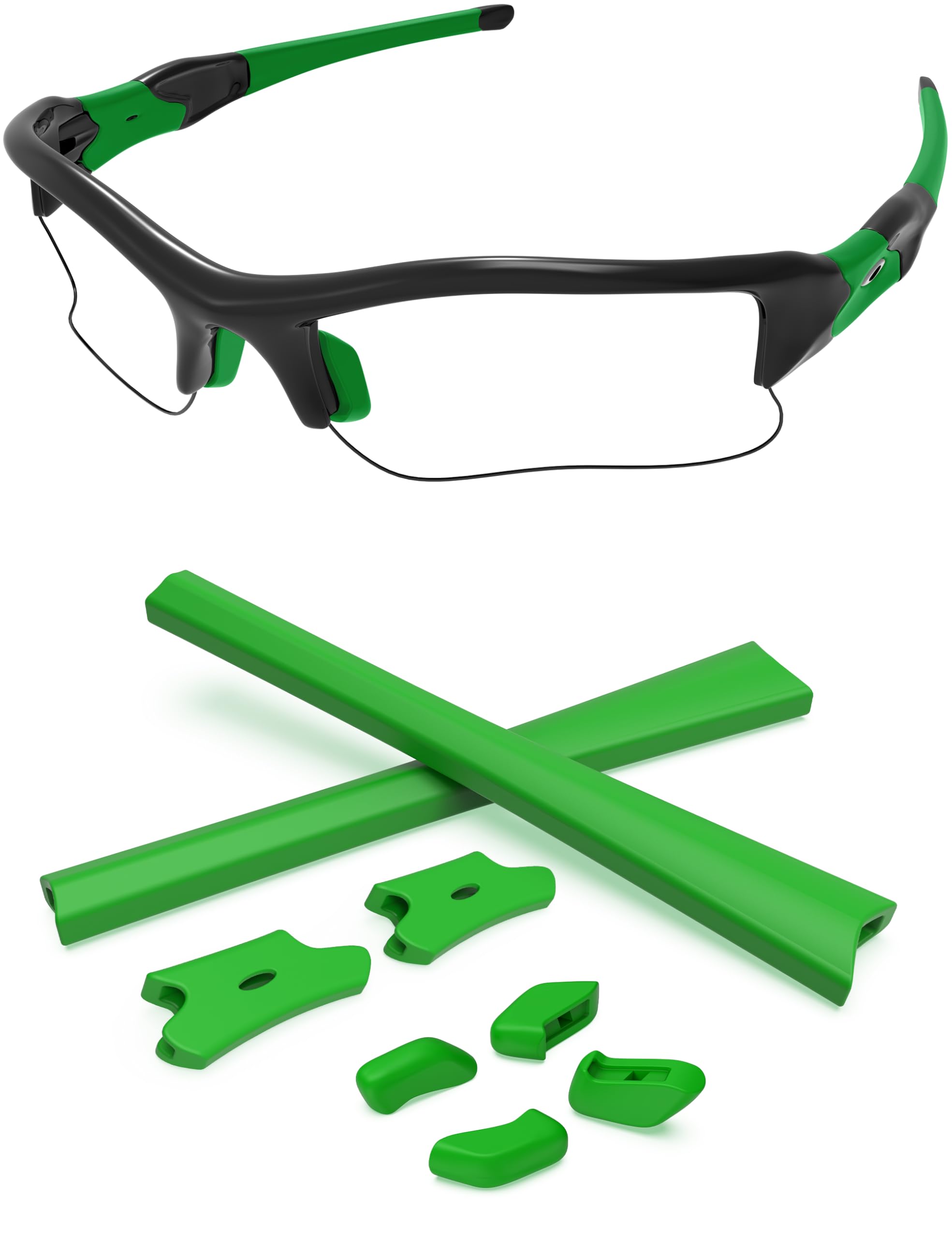 Replacement Nose Pieces &amp; Ear Socks Rubber Kits for Oakley Flak Jacket OO9008/Flak Jacket XLJ OO9009