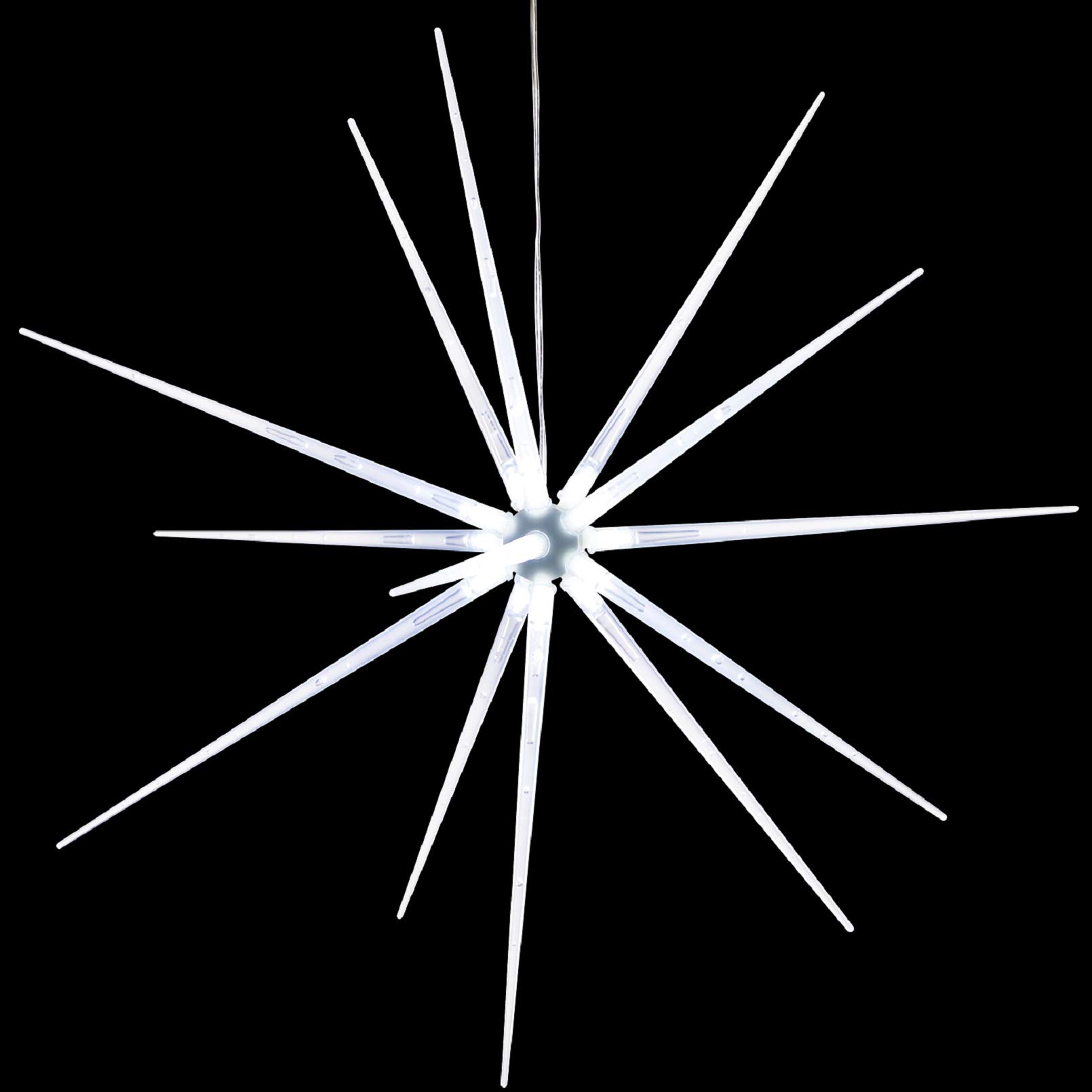 TORCHSTAR 14 LED Firework Lights, Decorative Starburst Lights Battery Operated, 8 Modes Optional Dandelion Lights, Firework Meteor Light for Chirtmas Party Home Valentine's Decoration, White