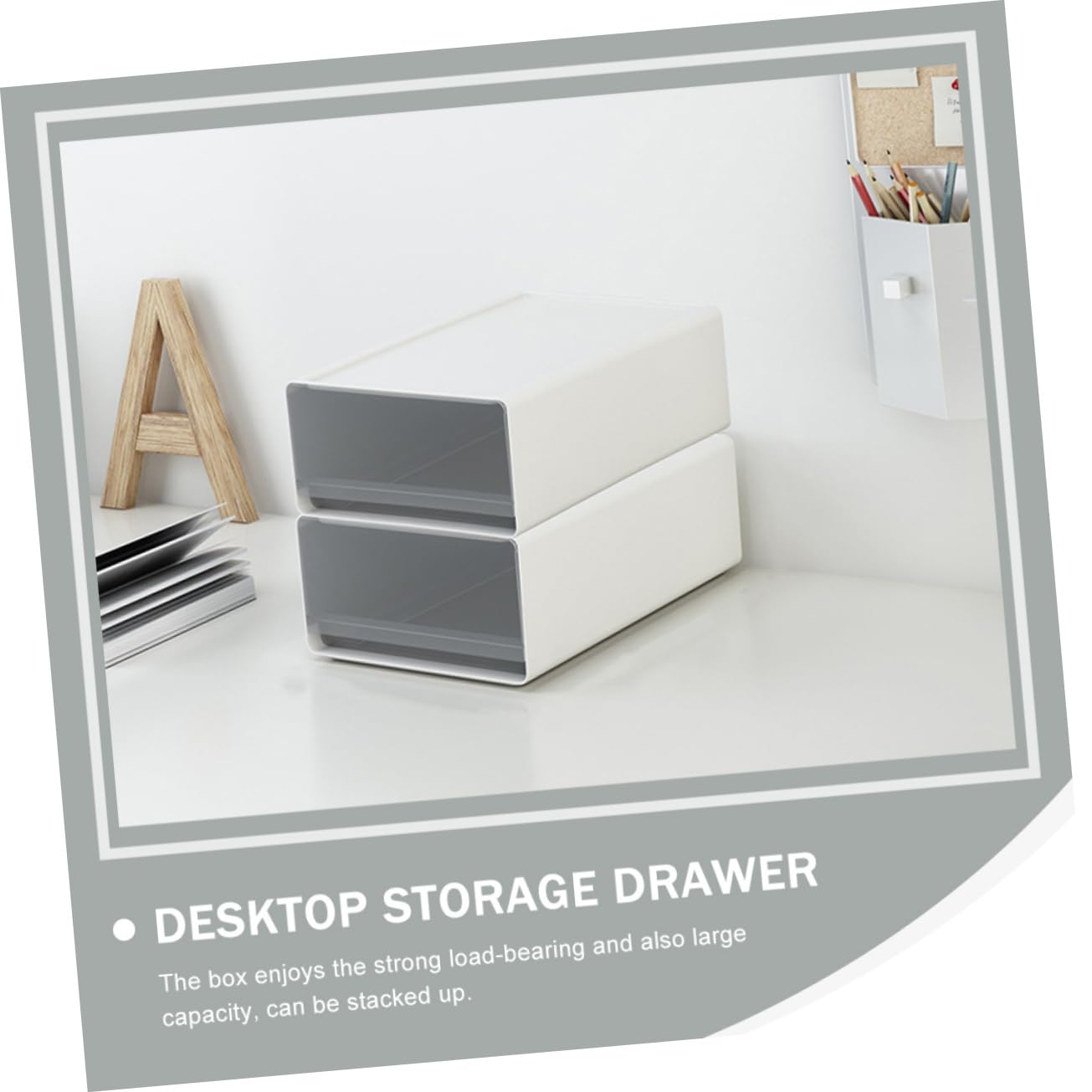 DOITOOL 2piezas Caja De Almacenamiento Organizador De Archivos Unidades Apilable Contenedor De Almacenamiento Caja De Papelería Para Organizar Escritorios y De Trabajo