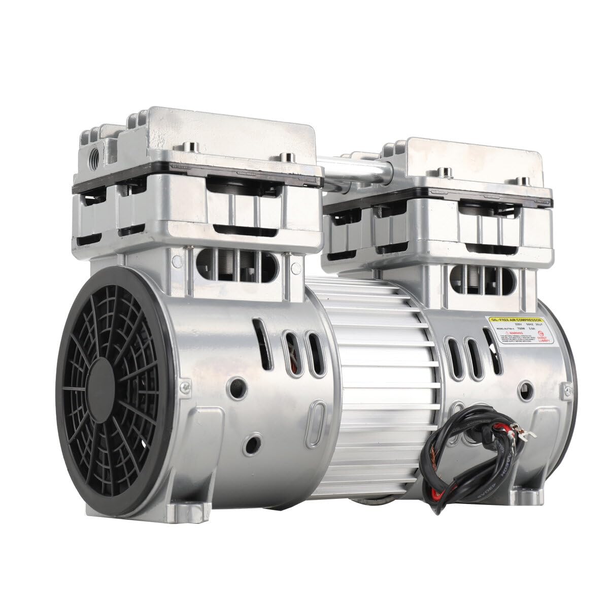 compresor de aire de 750 W/1 HP, sin aceite, 8 bar, 145 l/min, 65 dB, silencioso con almohadilla amortiguadora para los pies