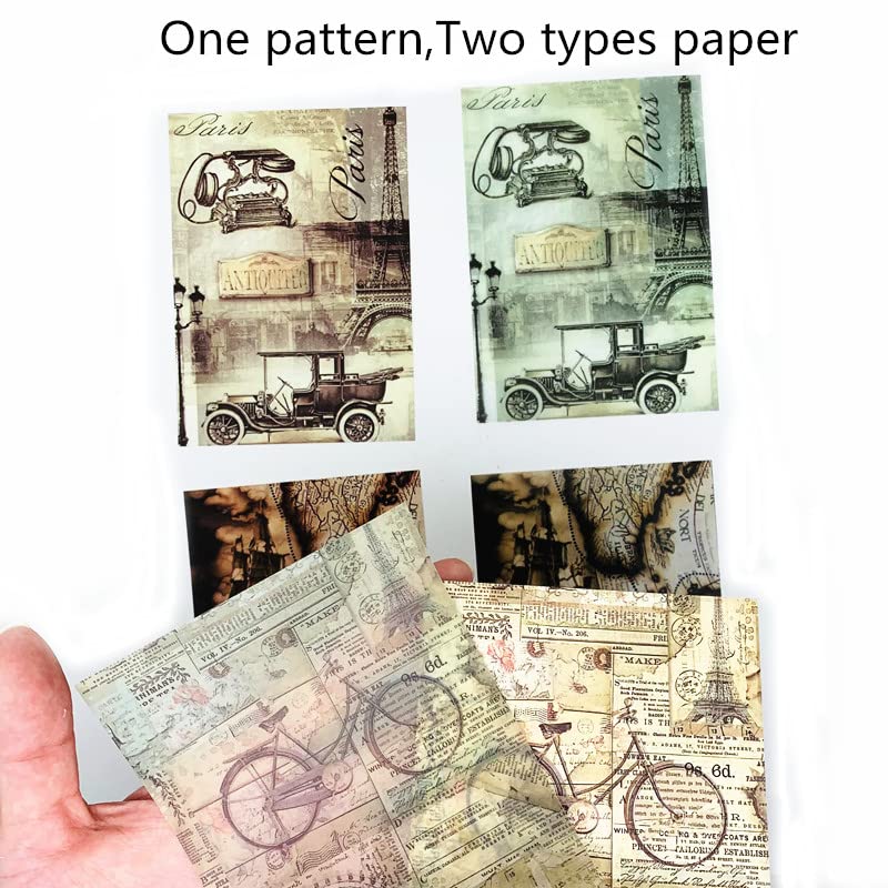 Amazon | 160枚 ヴィンテージジャーナリング スクラップブック資料用紙