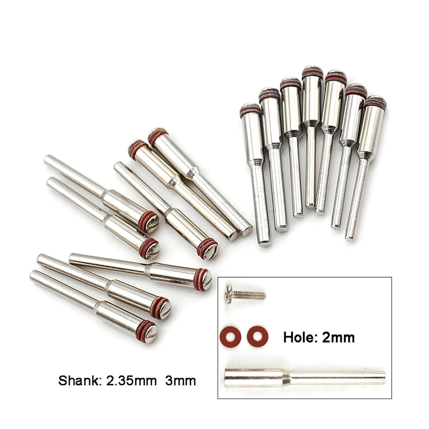Accessories 2.35mm/3mm Shank Polishing Wheel Mandrels Cutting Cut-Off Wheel Holder Mandrel Rotary Shaft(3mm,20pcs)