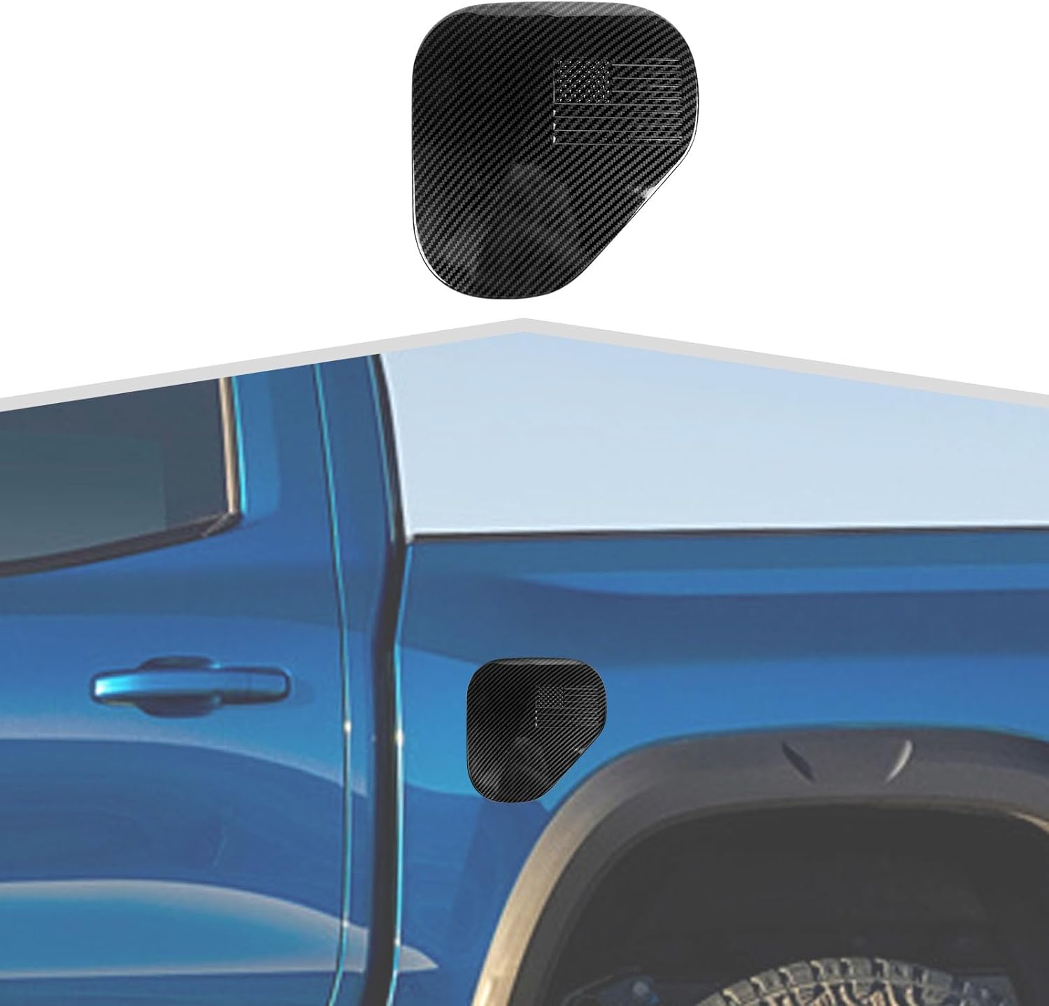Fit for Chevy Colorado 2023+ Fuel Door Cover Fuel Filter Overlay Oil Gas Cap Fuel Tank Cap Exterior Decoration Fit for GMC-Canyon 2023+