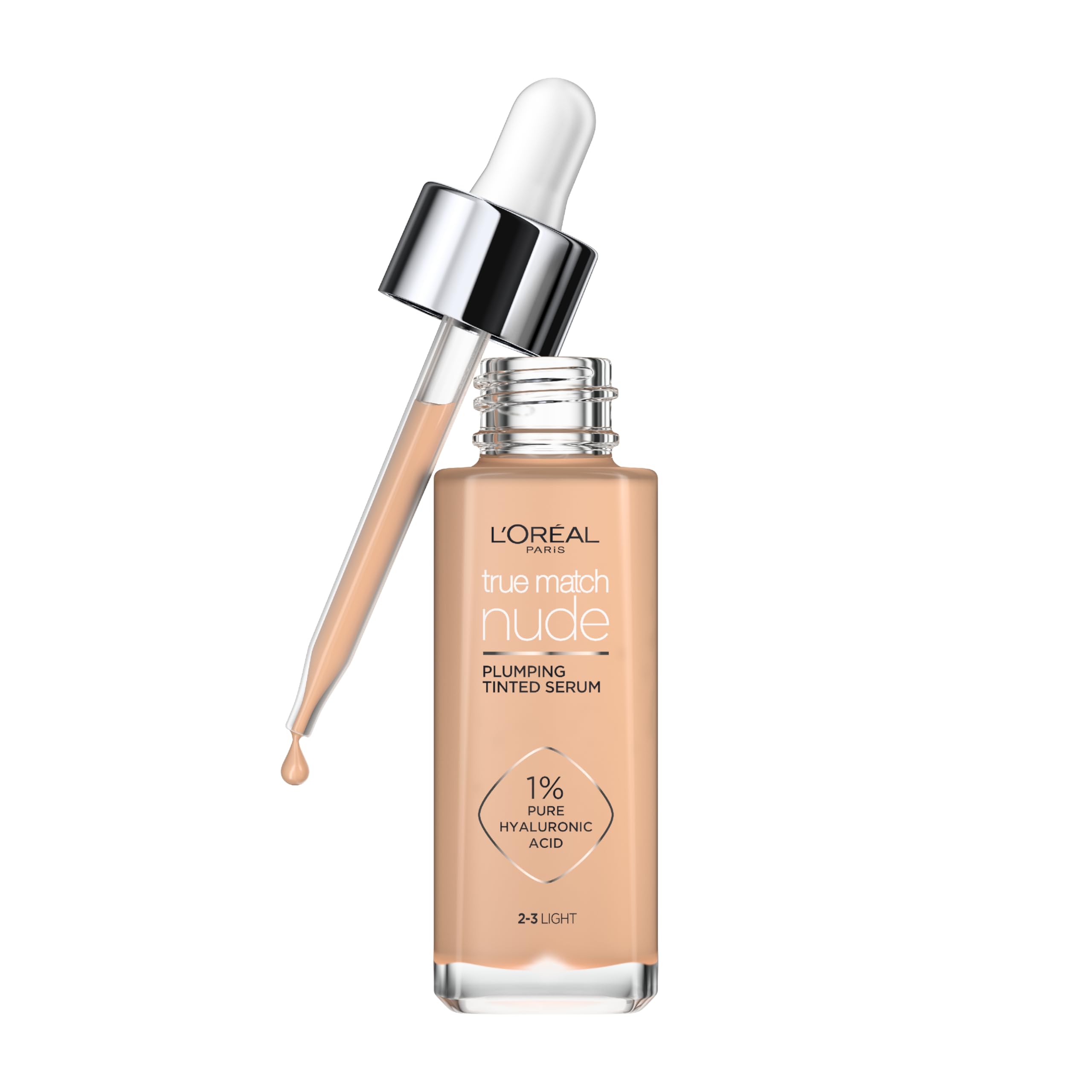 Debenhams Women's 2-3 Light True Match Nude Plumping Tinted Serum, 1% Hyaluronic Acid In
