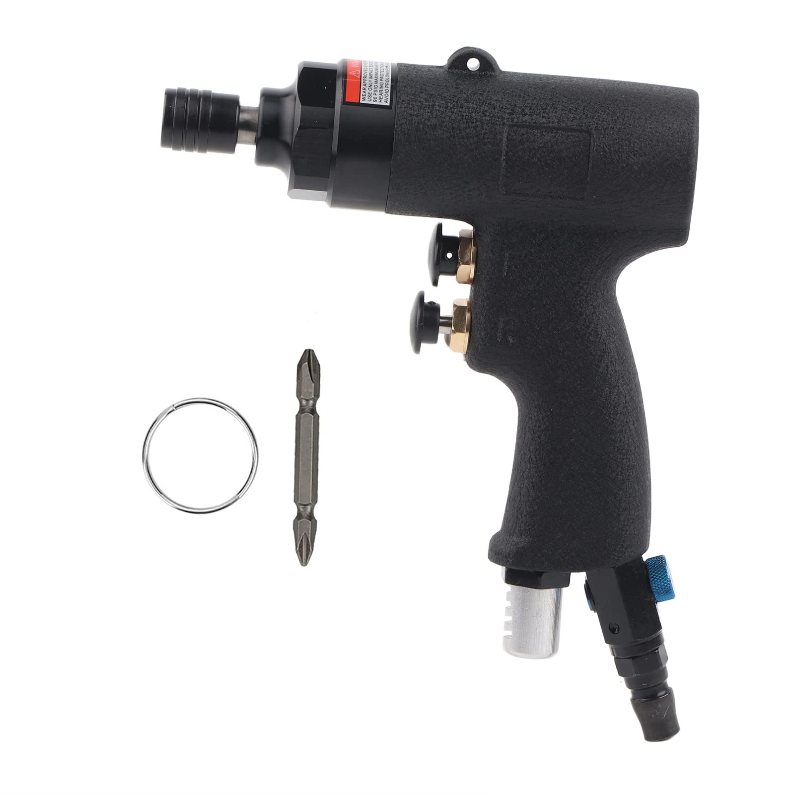 ViaGasaFamido Destornillador Neumático, Destornillador Neumático de Material de Aleación para un Montaje Eficiente de Muebles, Velocidad sin Carga de 8500 Rpm, Capacidad de Perno M4-M6