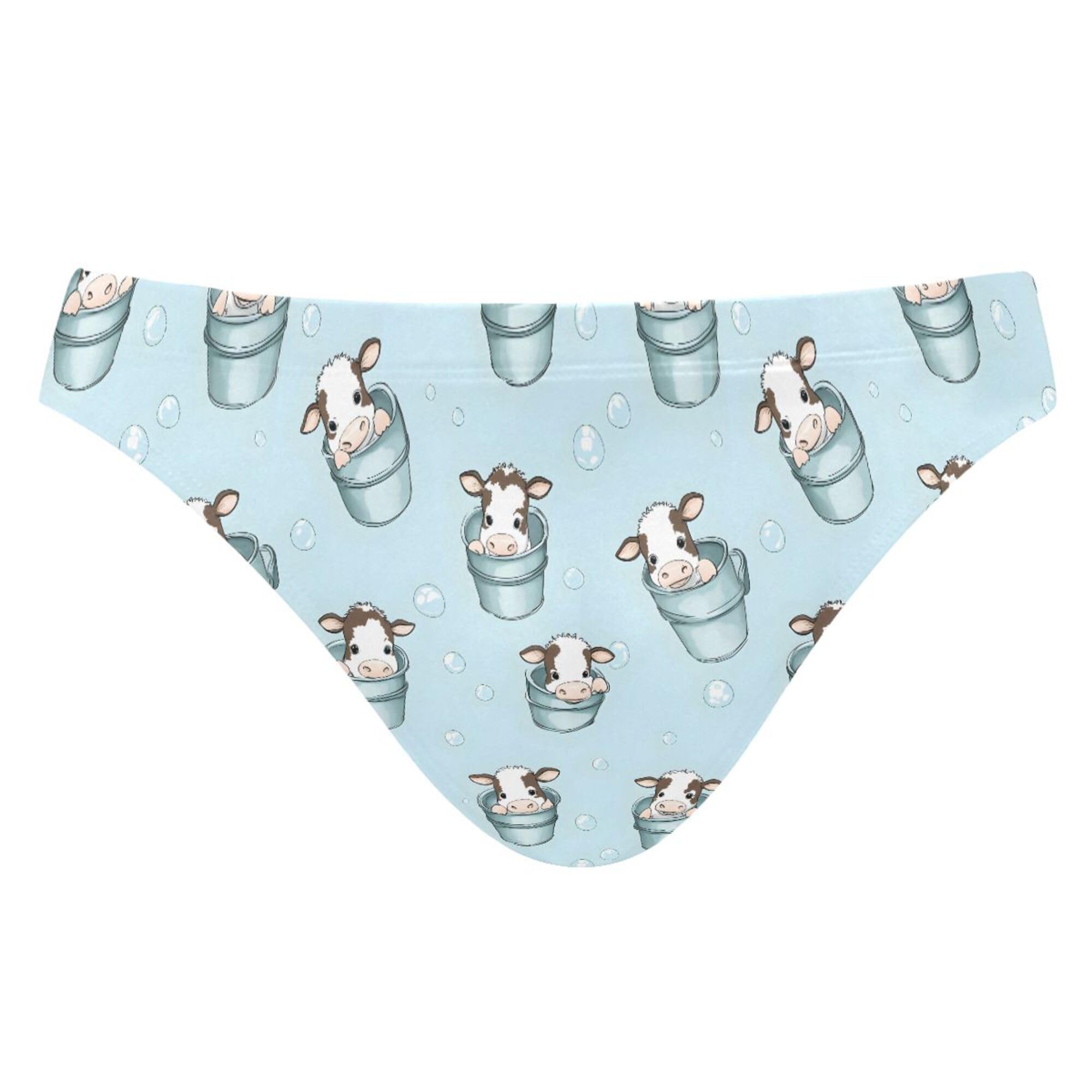 Men's Swim Briefs Cow Animal Cute Swimsuit Beach Swimwear Bikini M B0403795