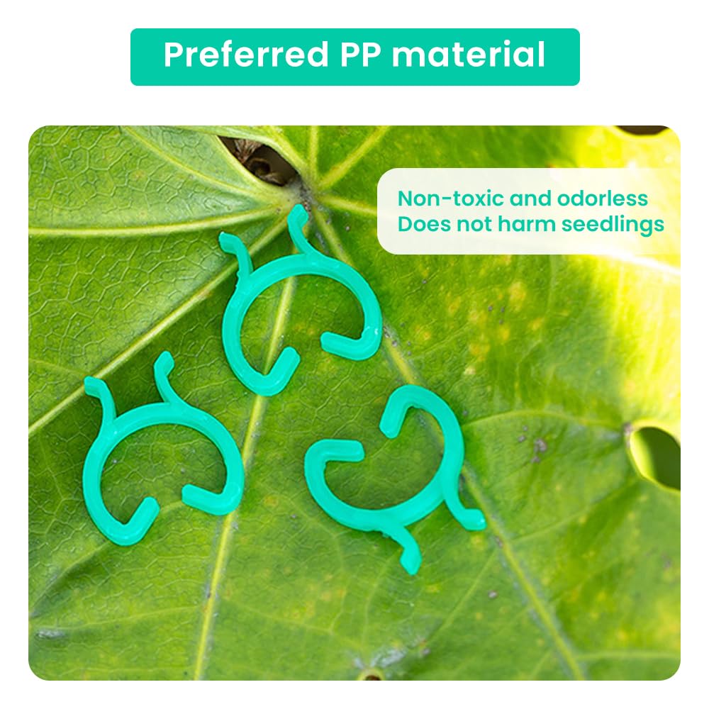 200 Stück Pflanzenstütz-Clips, gesicherte Kunststoff-Pflanzenclips, wiederverwendbare Gartenclips für Kletterpflanzen, Outdoor, Tomatenpflanzen-Unterstützung, Ranken-Clips,