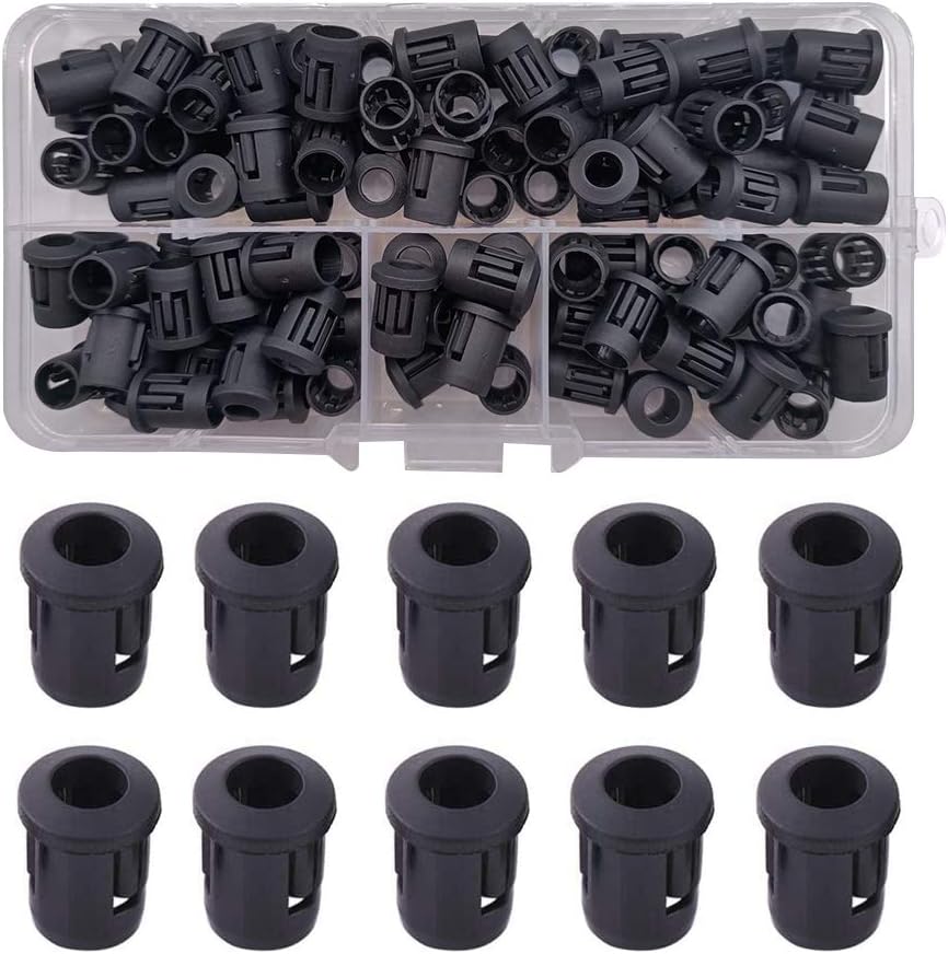 YIXISI100 PCS 5mm LED Plastic Clip Holder, Lamp Socket Diode Holder, Black