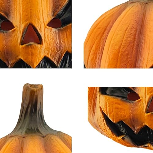Miniatura 7 de Creepy Party Máscaras faciales de calabaza Jackolantern de Halloween, aterradoras para fiestas y truco o trato