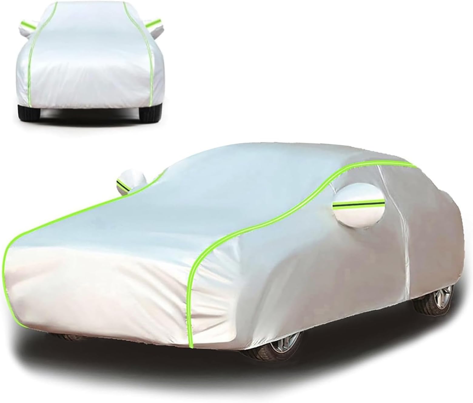 Car Cover Dustproof for Maserati Ghibli 2013-2023, OxFord Cloth Outdoor Covers with Side Door Zipper, All Weather Protection Dustproof UV Scratch-proof(Silver,for Maserati Ghibli 2013-2023)