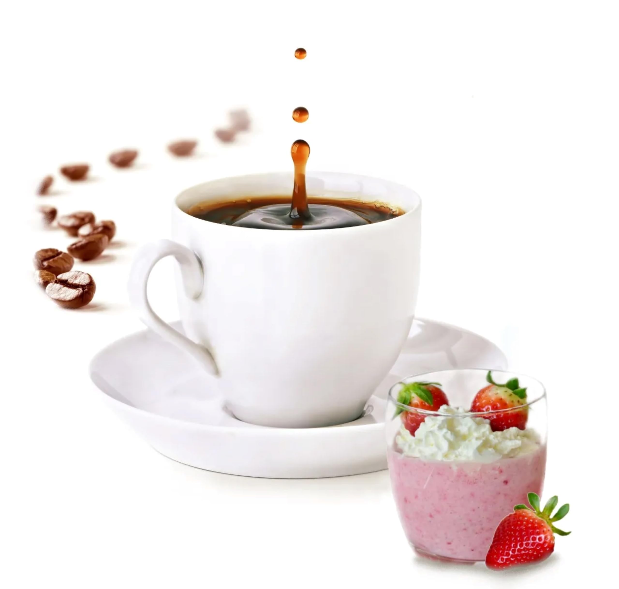 Cinesso Erdbeer Joghurt Espresso Pulver 10 Kg gemahlen, fruchtiger Geschmack, Kaffeepulver, schnelle und einfache Zubereitung, für Kaffeeliebhaber, zum Verfeinern von Desserts