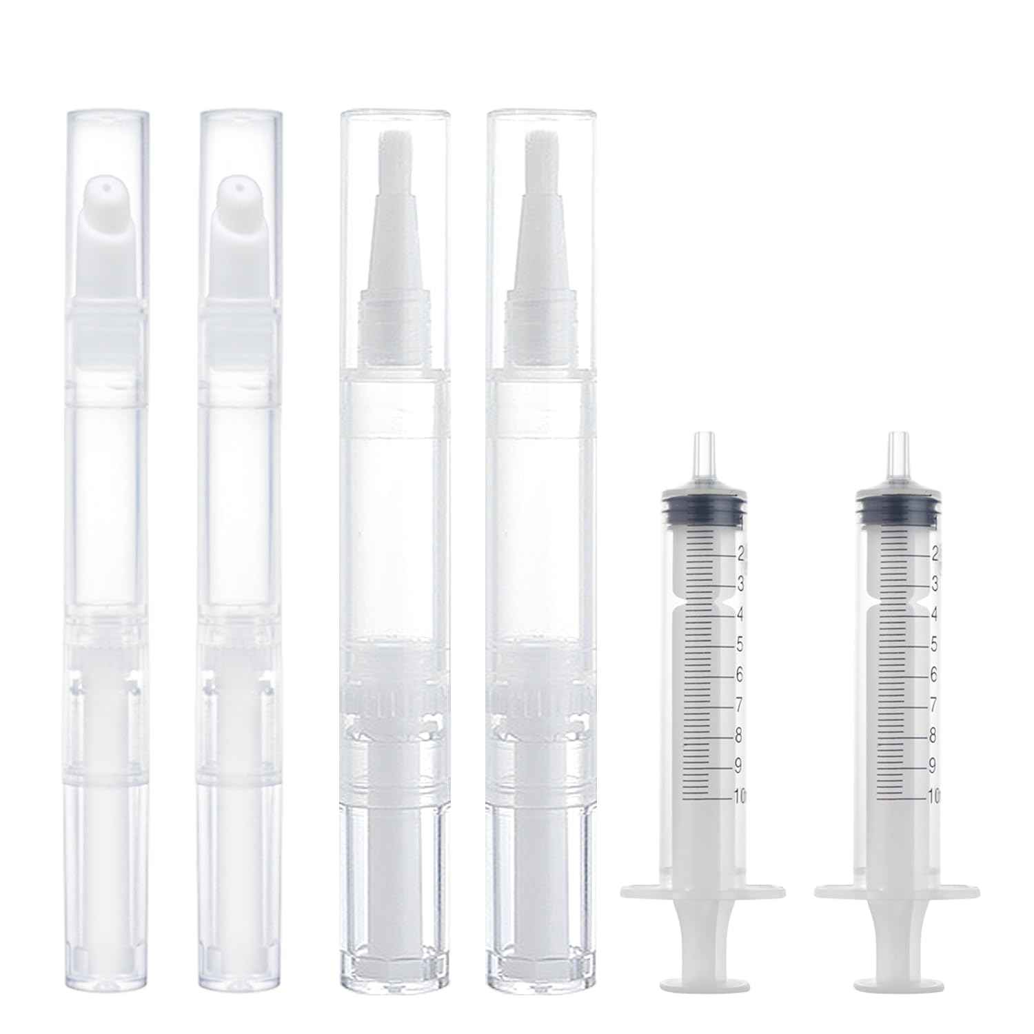 Juego de reparación de pintura de 4 piezas, con 2 jeringas de retoque de pintura, pincel recargable de 5 ml, bolígrafo de retoque, cepillo de retoque de pintura, kit de reparación de paneles de yeso