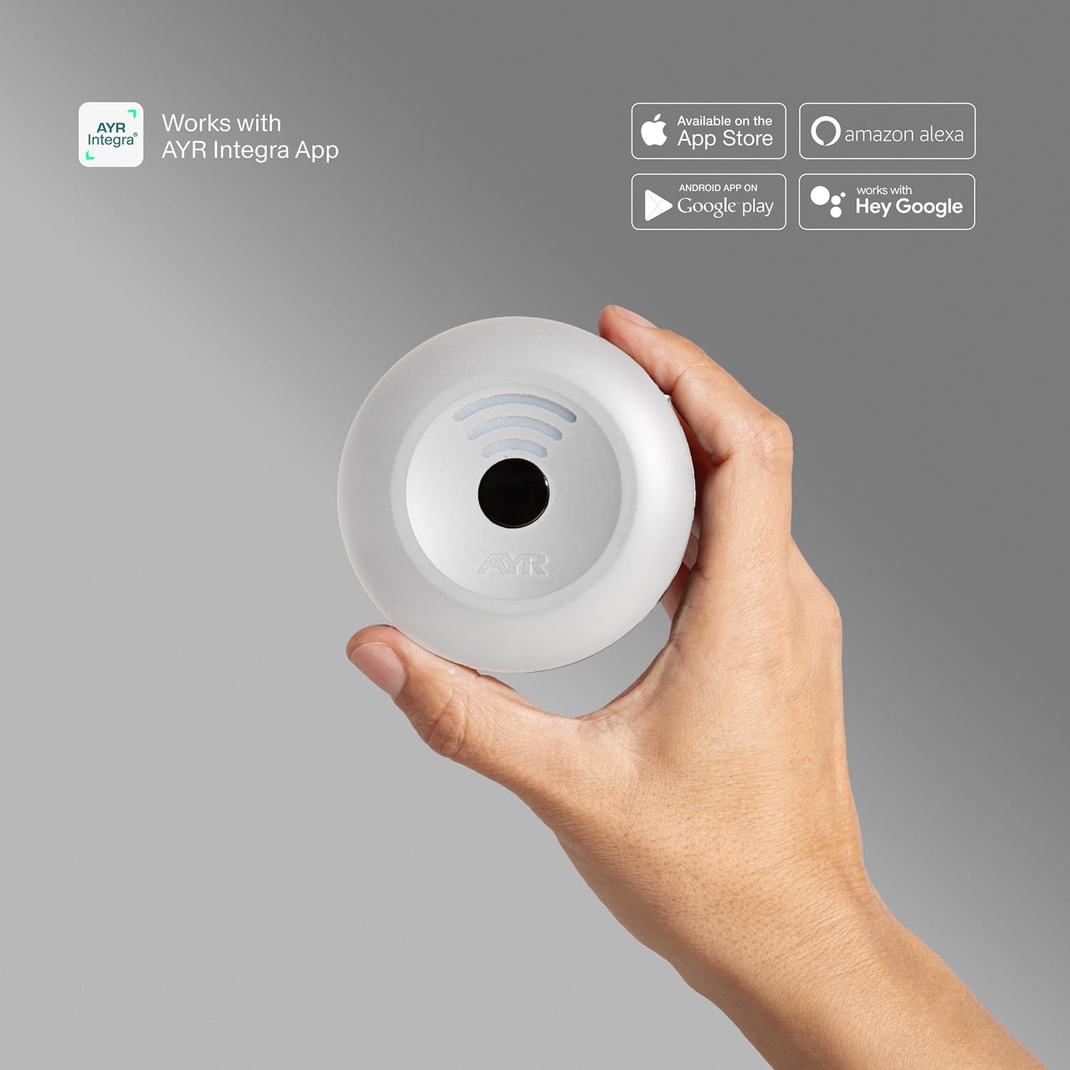 AYR Nex - Pasarela Wi-Fi Inteligente para Cerraduras AYR Pass y AYR Lock Pro, Control Remoto Desde el Móvil, Notificaciones en Tiempo Real y Conexión con Alexa y Google Home [Blanco Mate]