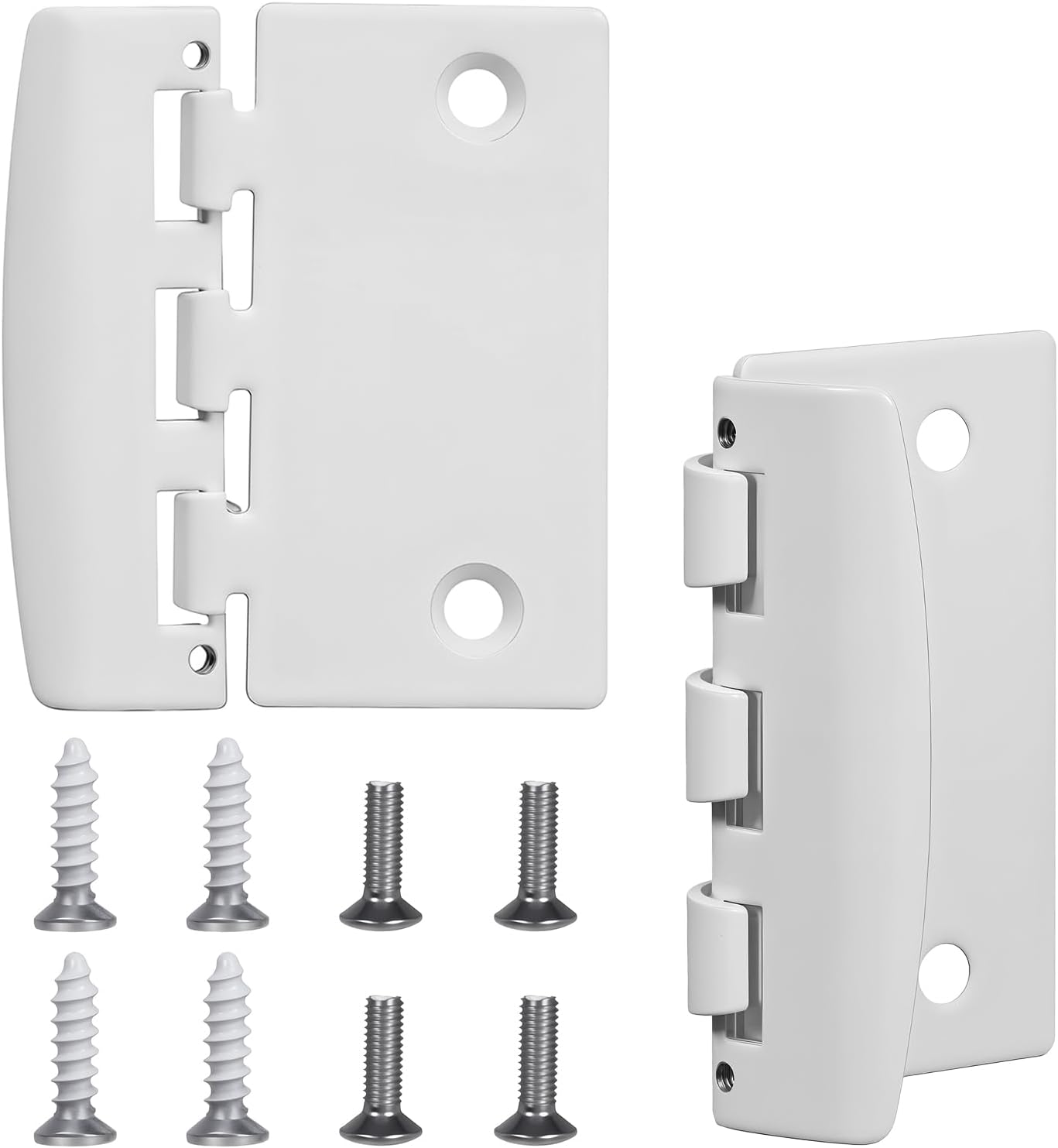 Flip Lock, 2 Pack Flip Door Locks Reversible Privacy Lock with Anti-Lock Out Screw White Door Locks for Kids Safety Child Safe Mode and Home Defense
