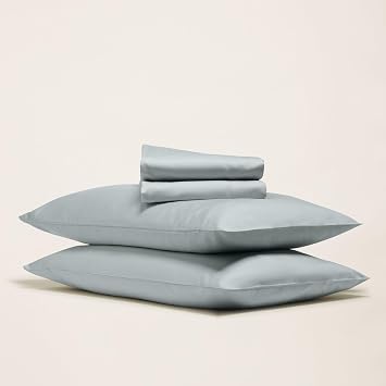 Italic Luxe Sateen Sheet Set Gray Full