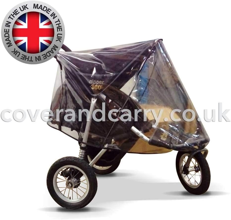 Rain Cover for Out'n'About Nipper 360 Single, fits All Versions Made in The UK from Supersoft Clear PVC.A Little More Money a lot More Quality!!