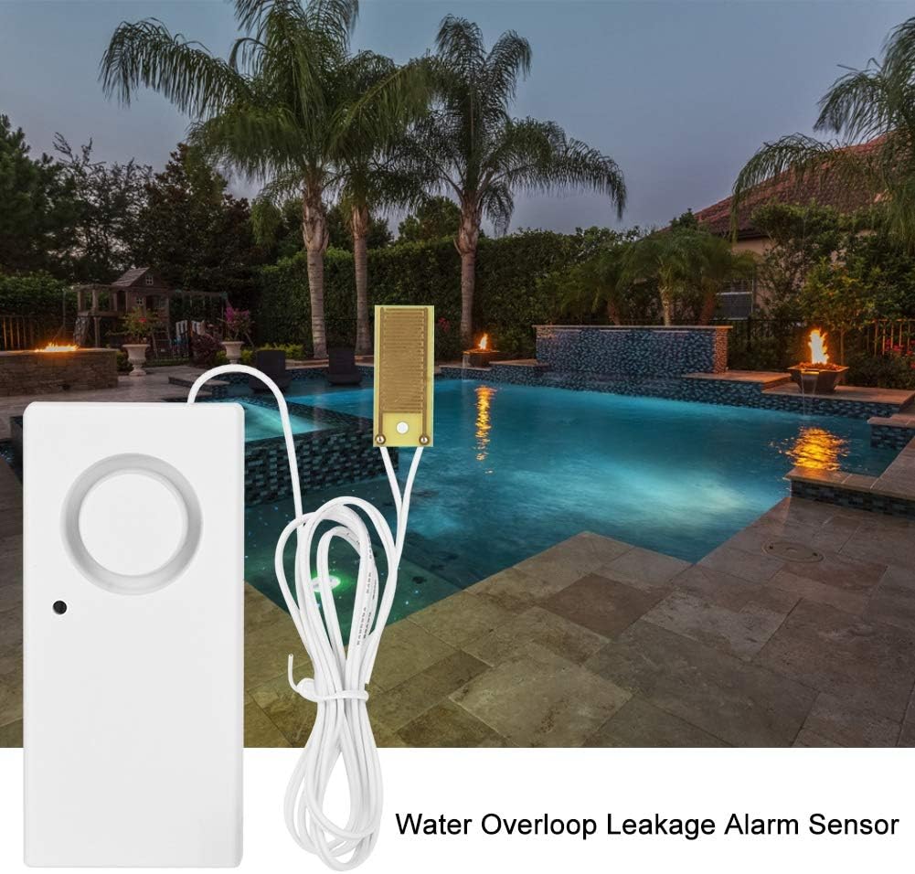 Sonew Water Detector, 120dB Security Water Leakage Alarm Sensor, Kitchen Bathroom Laundry Room