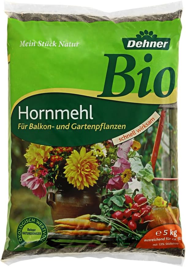 Dehner Bio Hornmehl Naturdünger für Balkon & Gartenpflanzen