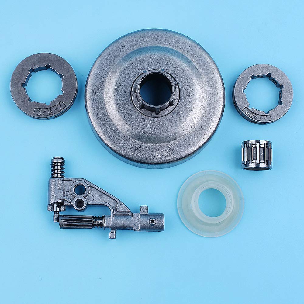 Kit de cojinete de Aguja de Rueda Dentada de Tambor de Embrague de Bomba de Aceite Compatible con Husqvarna 357XP 359357 XP Repuesto de Motosierra