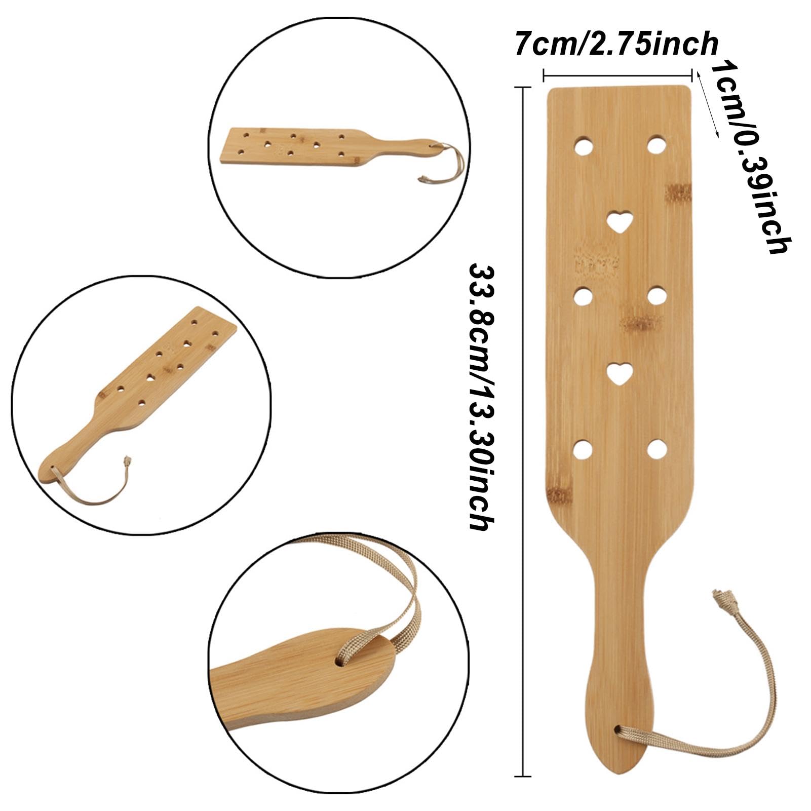 Pagaie En Bois, Pagaie De Kayak Avec Trous De Circulation D'air De 33,3 Cm – Outils Marins, Pagaies En Bois à Prise Ergonomique, Accessoires De Bateau Pour Kayak, Canoë, Tubes De Rivière