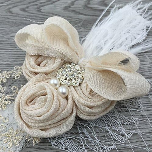 Topmaker Backless A-line Lace Back Flower Girl Dress One Size Ivory Headband