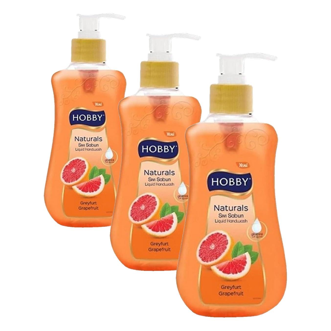 Hobby Sıvı Sabun Naturel Greyfurt 400ml (3 paketi)