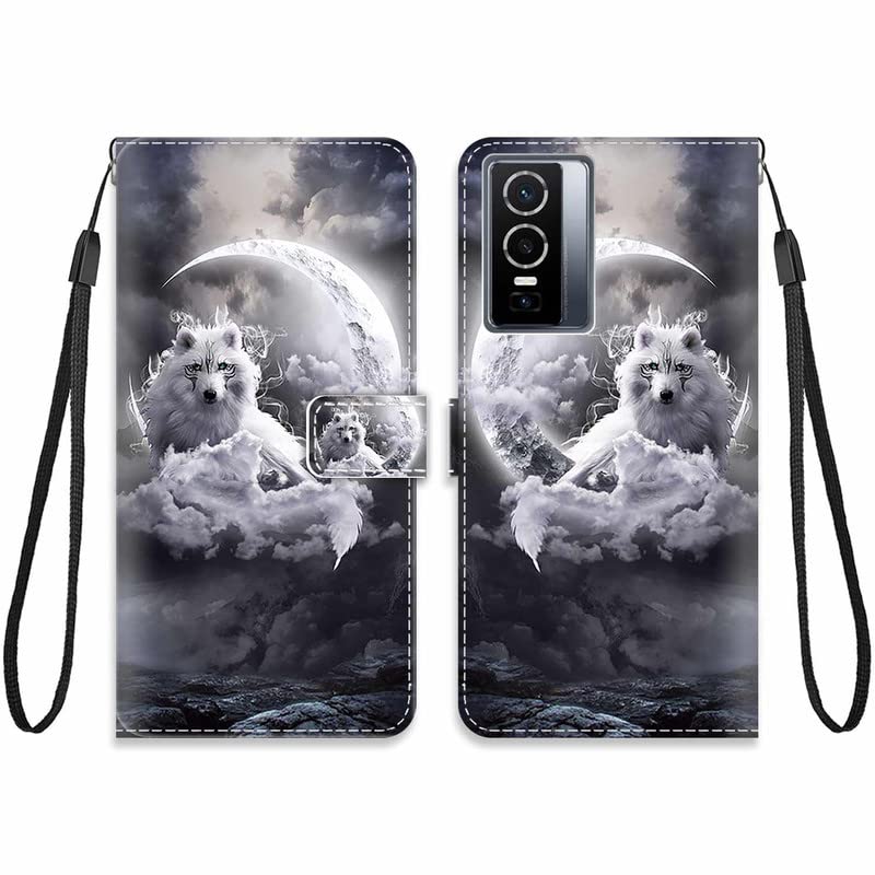 HONLEN Handyhülle Für Vivo Y76 5G – Mandala Design, PU Leder, Mit Magnetverschluss & 3 Kartenfächern