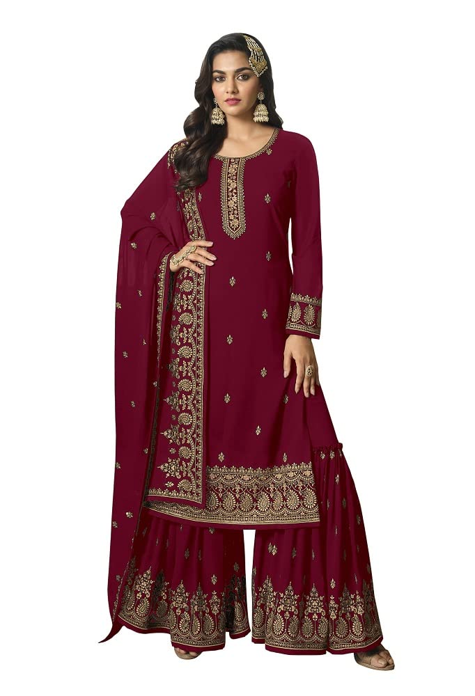 Henith Collection Indian Pakistani Party Wear Wedding Wear Palazzo Style Salwar Suit for Women