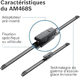 Bosch Wiper Blade Aerotwin AM468S, Length: 650mm/400mm – Set of Front Wiper Blades - Only for Left-Hand Drive (EU) - 6