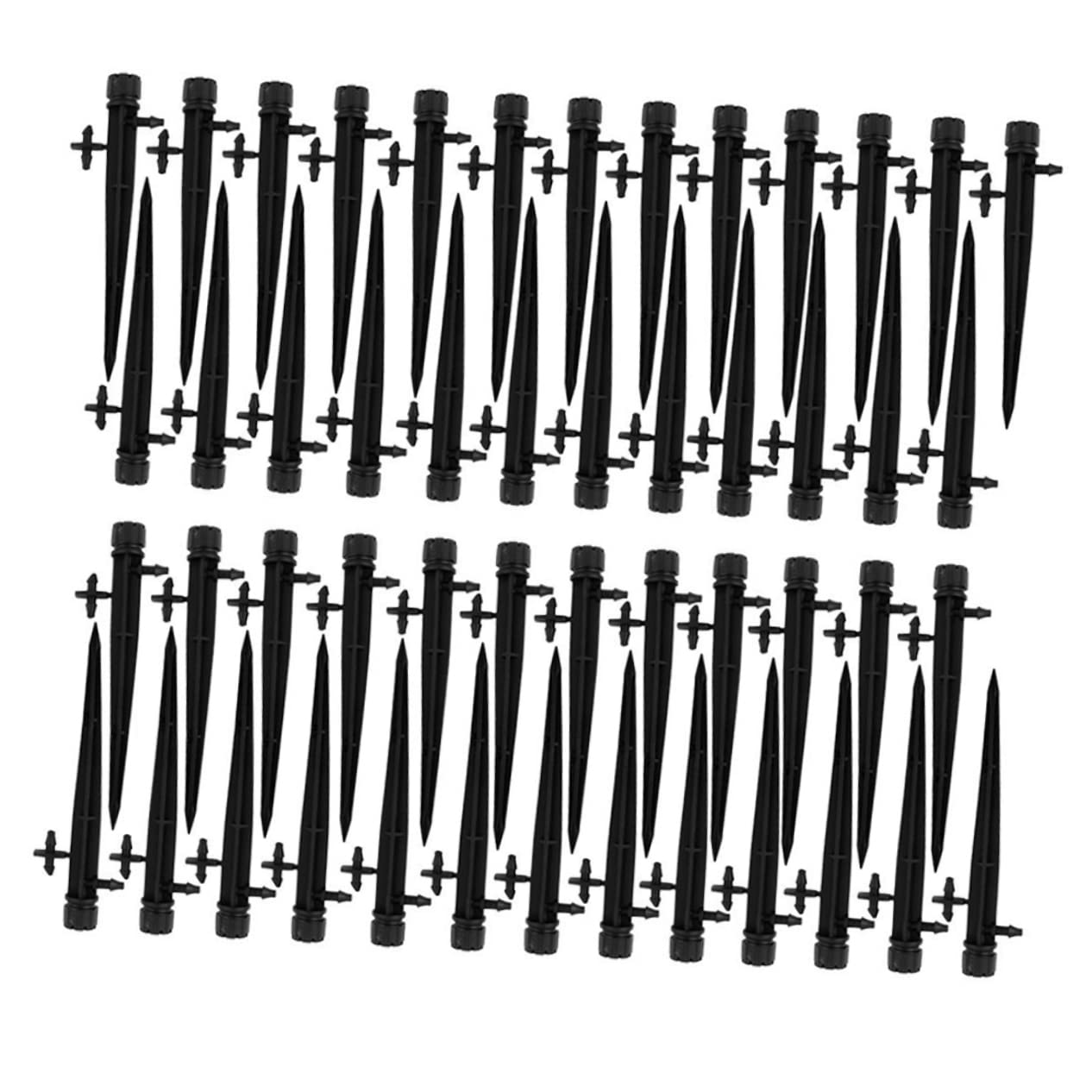 Abaodam Adjustable Dripper Irrigation Sprinkler Stake 50pcs 13cm Water Dripper for 4/7mm Tube No Dead Corner