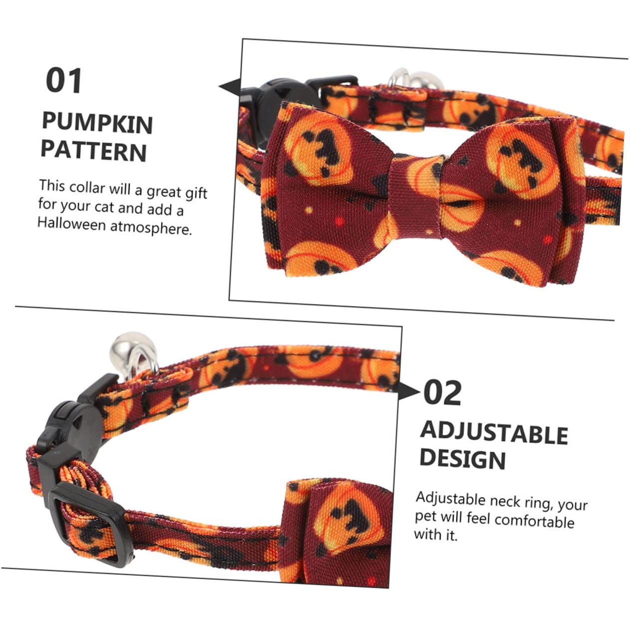 POPETPOP 6stücke Verstellbare Halloween Katzenhalsbänder Mit Glöckchen Niedliches Für Haustiere Für Partys Halloween Und Besondere Anlässe Geeignet Für Kätzchen Und Kleine Katzen