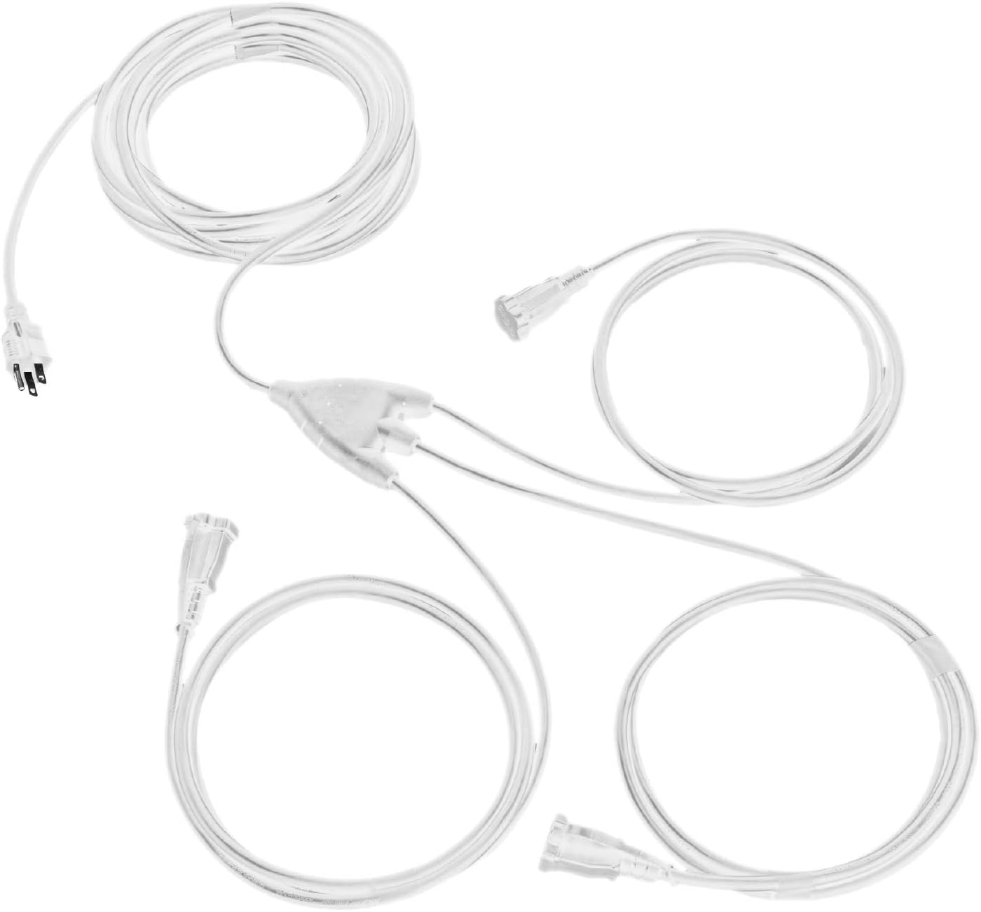 Iron Cable 1 to 3 Cord Splitter 40 ft Total, 3 Way Plugs Outdoor