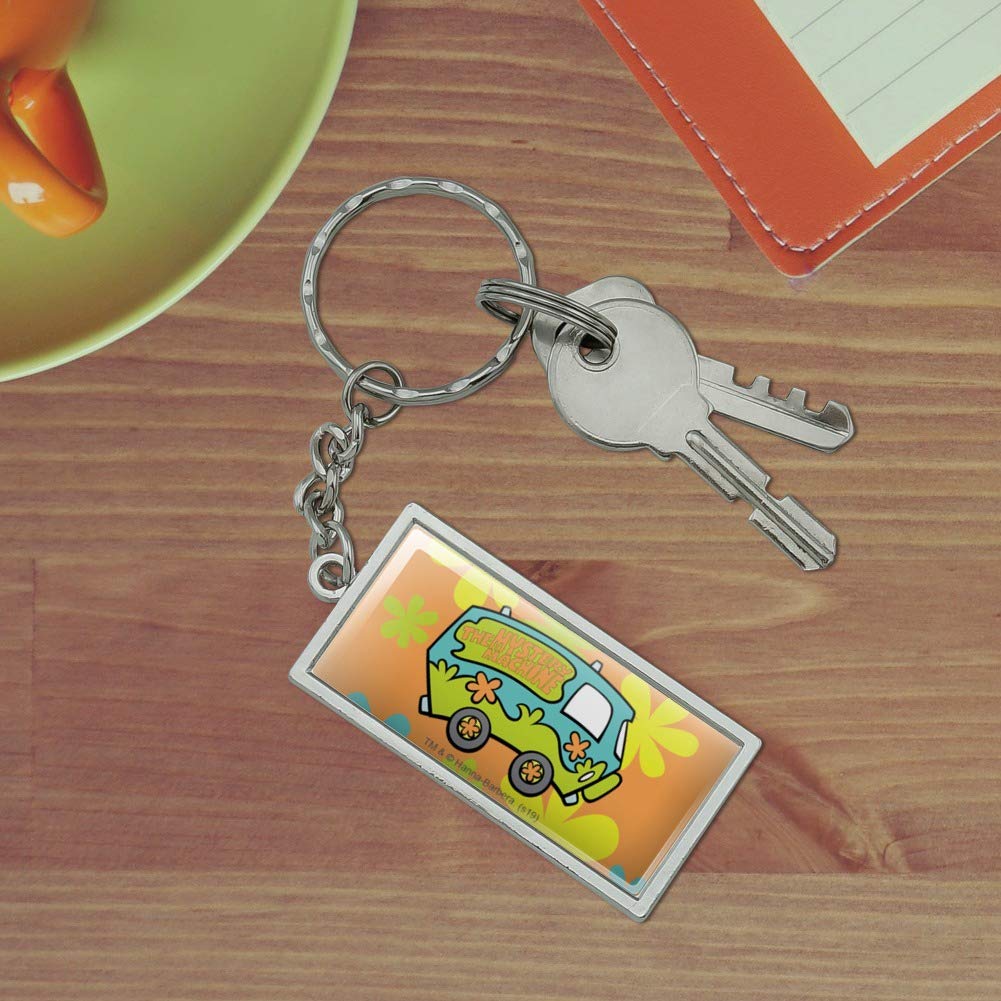GRAPHICS & MORE Scooby-Doo The Mystery Machine Rectangle Keychain in Chrome Plated Metal