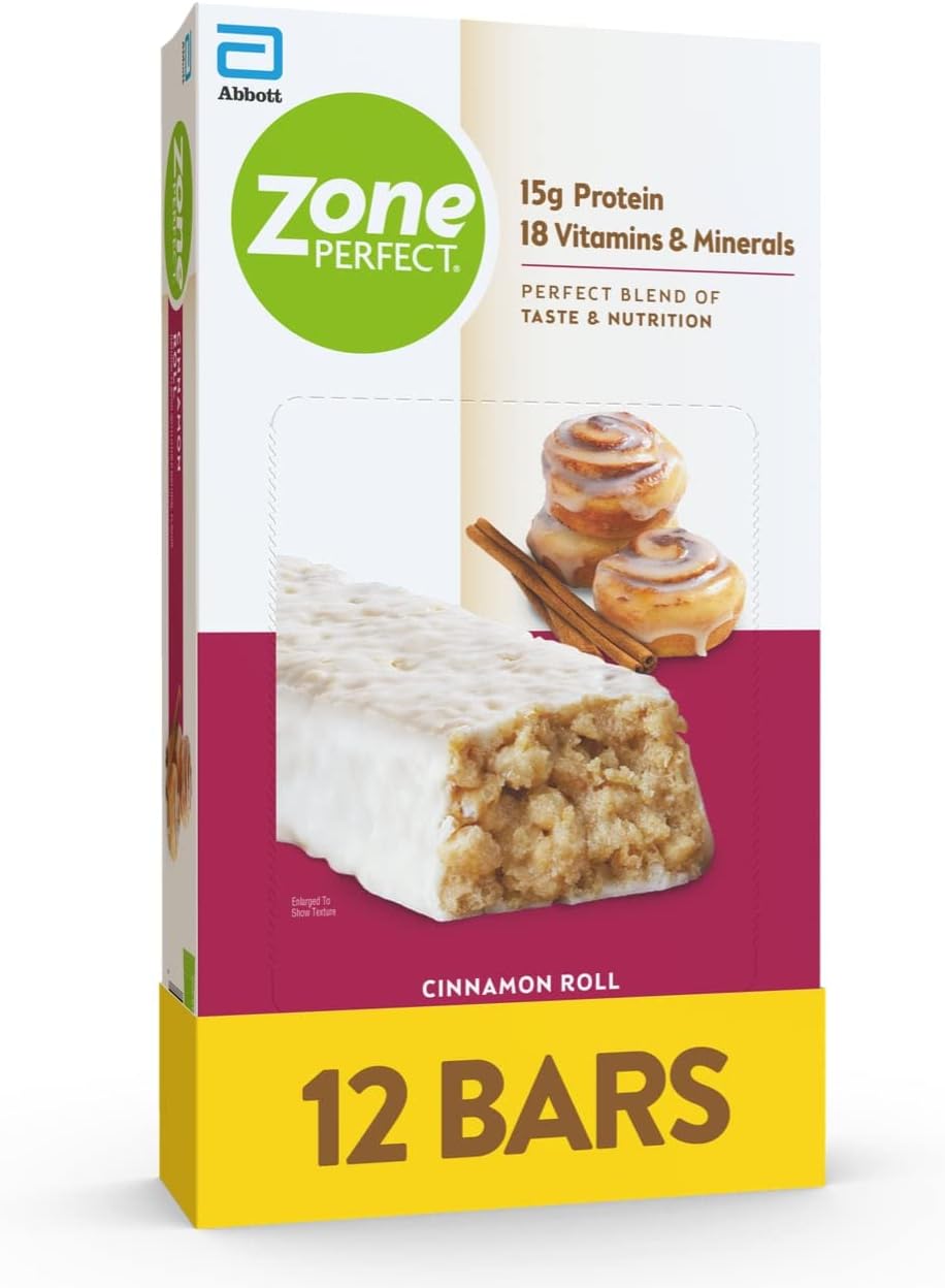 Zone Perfect Protein Bars, Cinnamon Roll, High Protein with