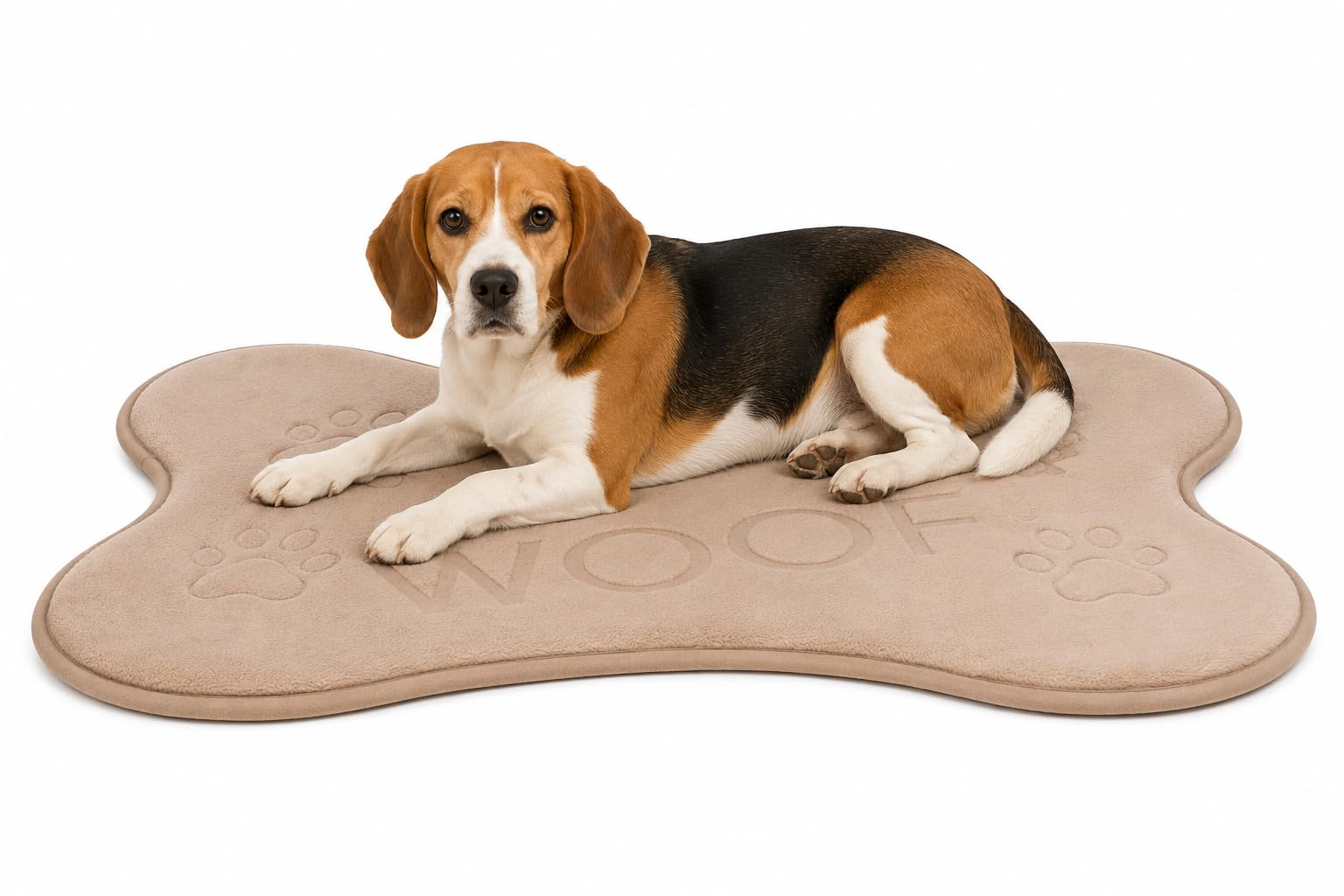 cuccia cane - cuscino ortopedico per cane e gatto in memory foam - cuscino Mador a forma di osso beige - lavabile - fondo antiscivolo - 70 x 50 cm - Flamingo