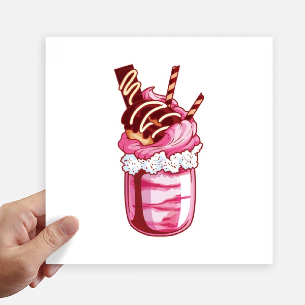 Sticker chocolat et glace pour personnaliser une valise ou une moto 4Pcs 20cm
