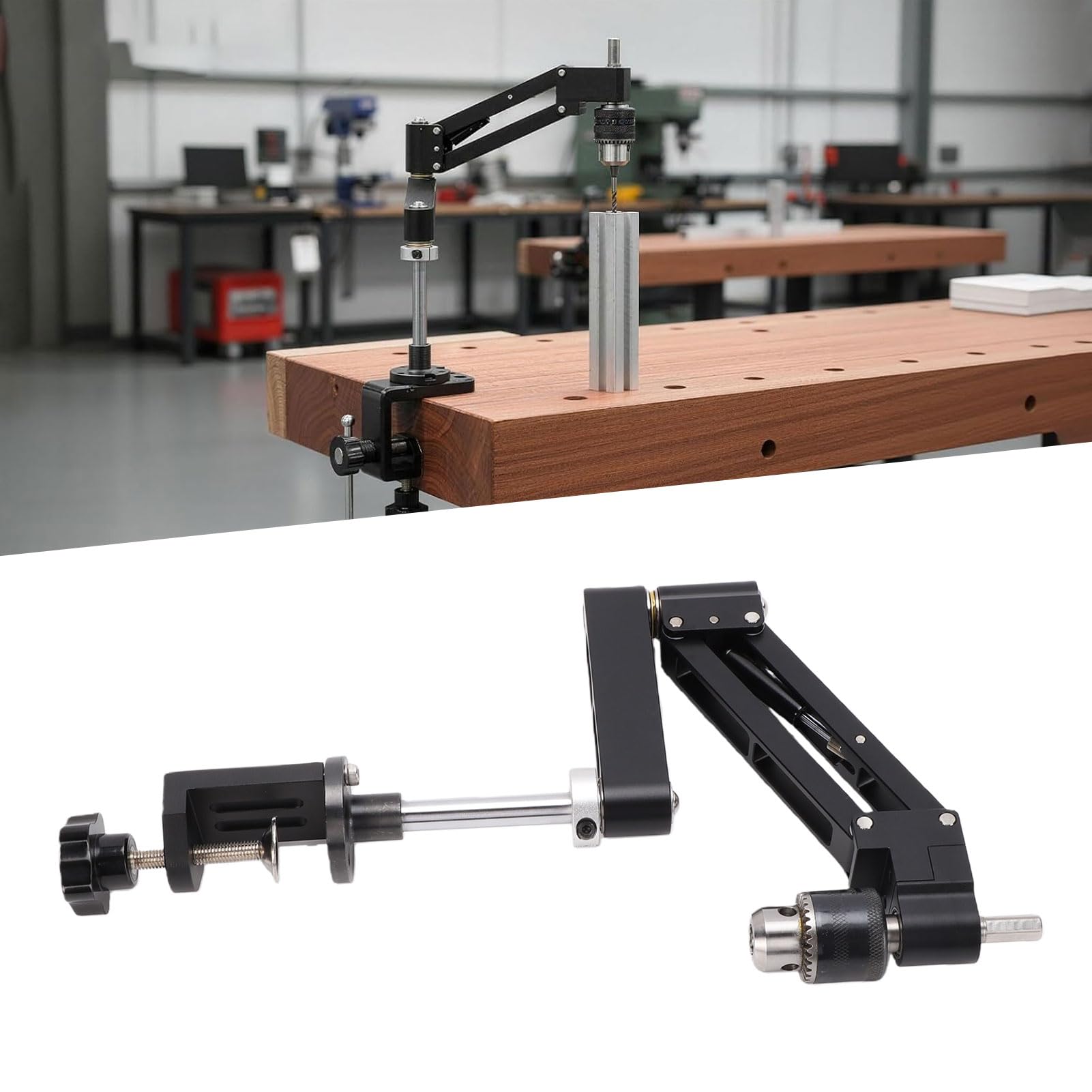 Fafeicy Wspornik Ramienia Maszyny do Gwintowania Stop Aluminium Skok 130 Mm do Projektów CNC Pionowe, Poziome ramię Gwintowania Użytku w Warsztacie Jednoczęściowe
