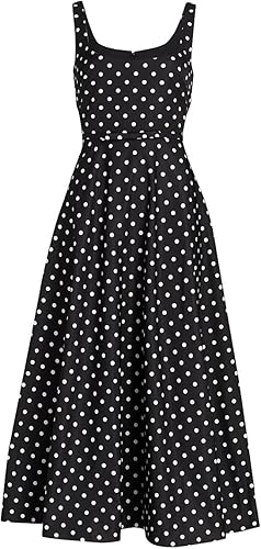 Classic Polka Dot Midi-Dress
