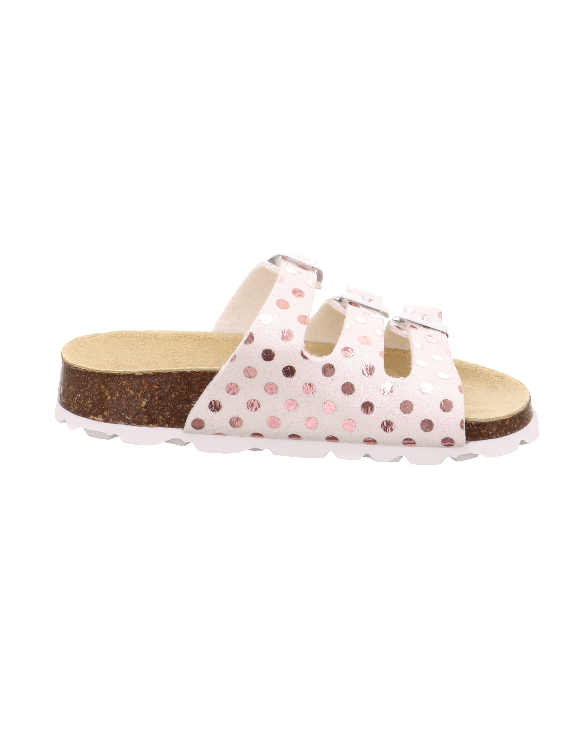 Superfit Mädchen FUSSBETTPANTOFFEL Hausschuhe, WEIß/ROSA 1080 – Ansicht 5
