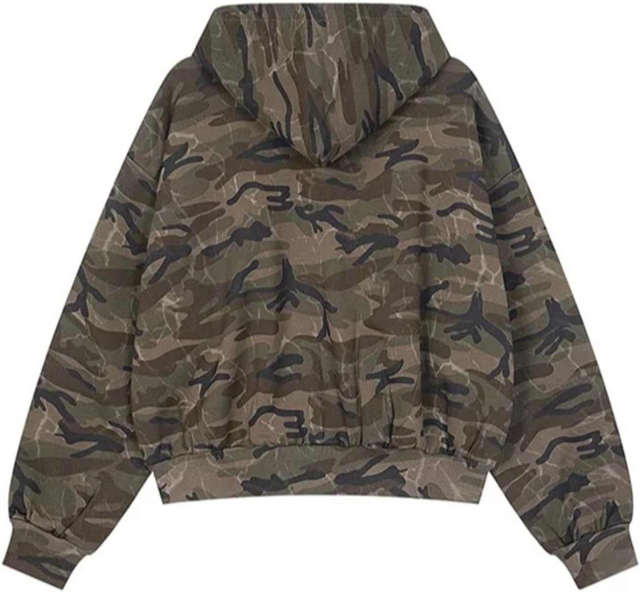 Camo Hoodie Leopard Print Top Sweatshirt Y2k Graphic Oversized Womens Pullover Long Sleeve with Pocket - Image 5