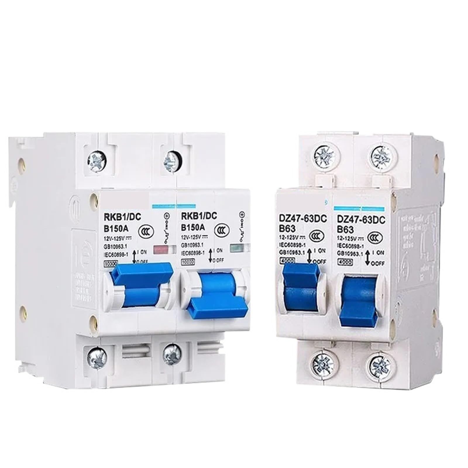 Disjoncteur CC 2P 63A pour protection de circuit 12V-120V