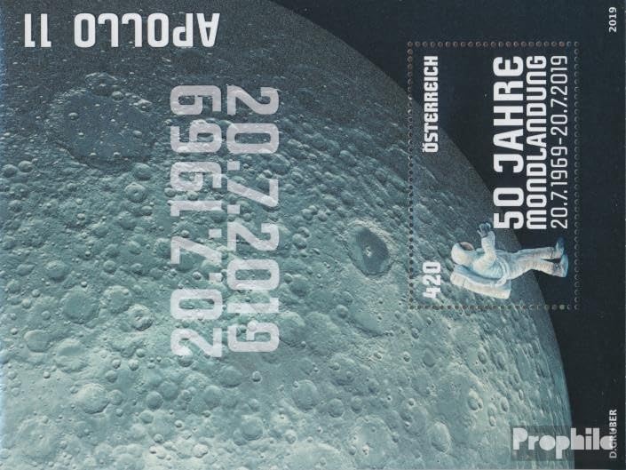 Sellos para coleccionistas Prophila Collection Austria Block106 que completan su álbum del espacio