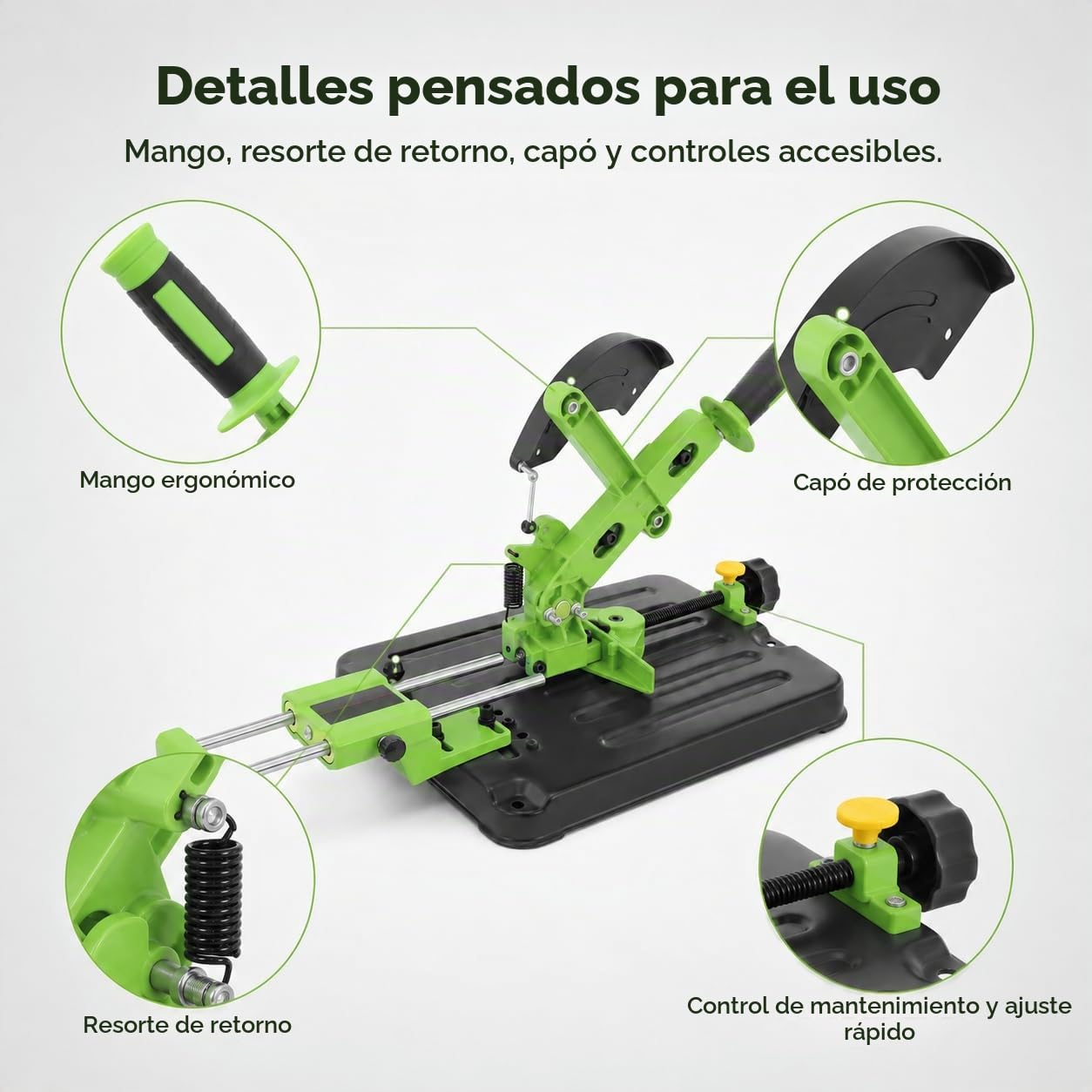 Amoladora angular 100-125 mm, soporte para amoladora de pie, soporte fijo, multifunción