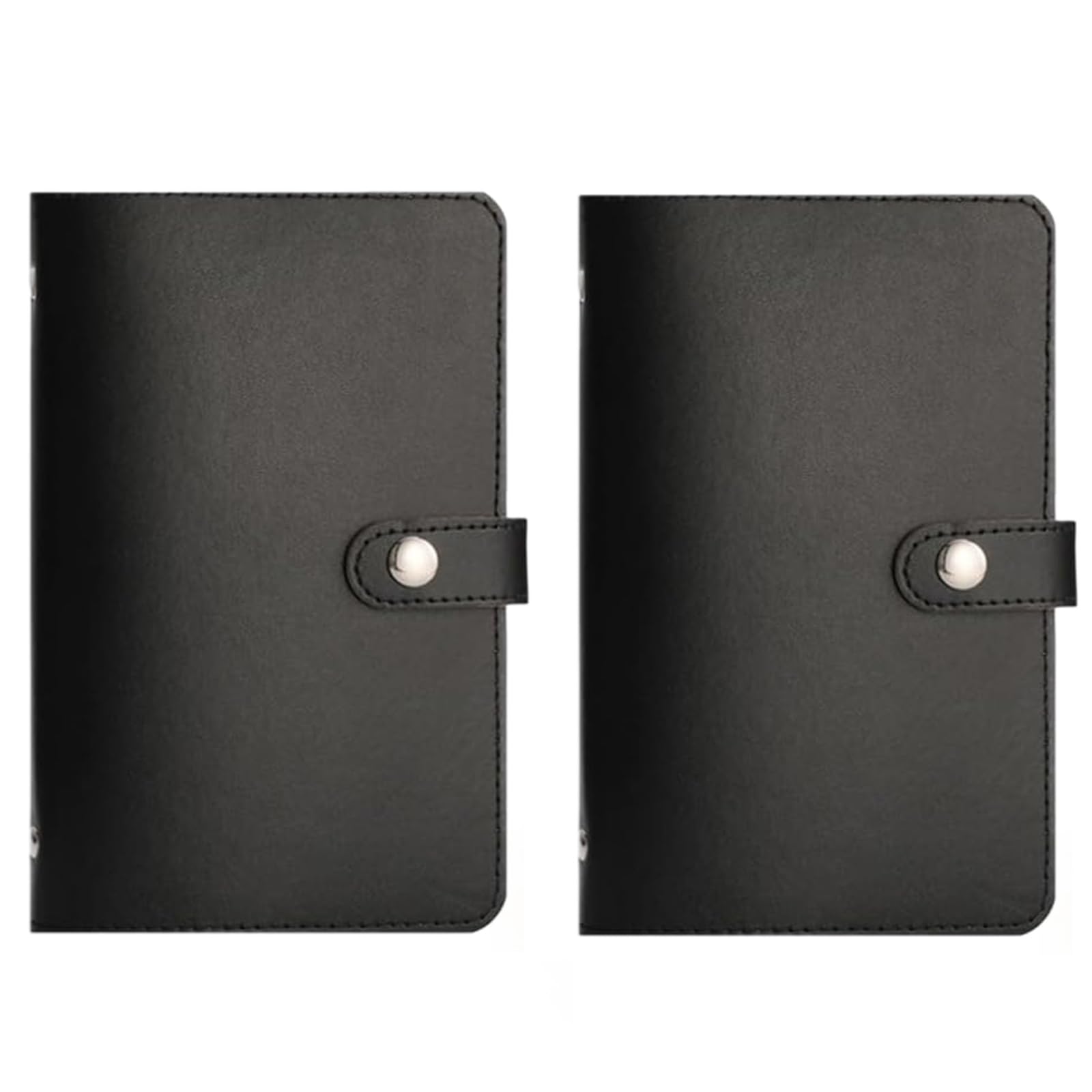 100 Cash Saving Binder, Money Saving Wallet, 100 Envelopes Saving Challenge UK, Includes Saving Notebook & Binder, with A6 Size Loose-Leaf Binder, for Cash Coins Receipts Small Items (Black*2)