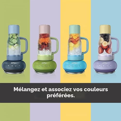 Ninja BlendBoss Blender with Portable Tumbler, Personal Blender with Removeable Travel Tumbler, 3 Auto Preset Modes, Blue Raspberry DB351UKBL - 7