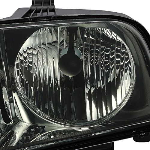 Dna Motoring Hl-Oh-Fm05-Sm-Cl1 Smoke Lens Headlights Replacement Compatible With 05-09 Mustang #TOP1