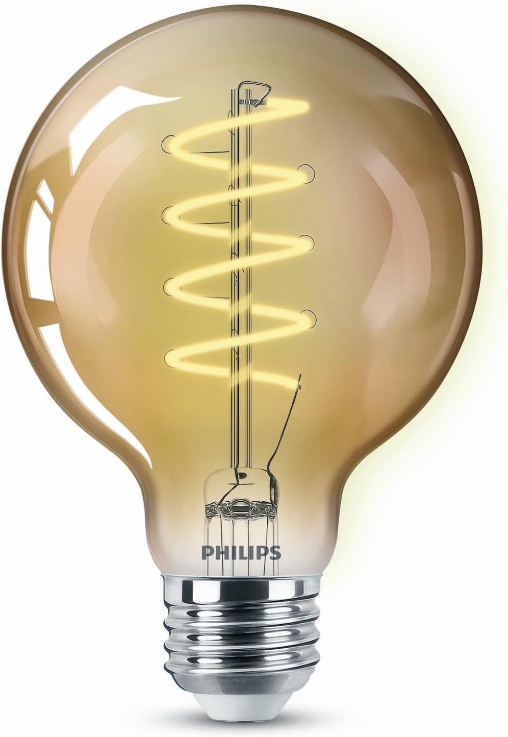 Philips 565887-6.5G25/VIN/820/E26/Amber/G/SP D 4/1PFT20 Globe Style Antique Filament LED Light Bulb